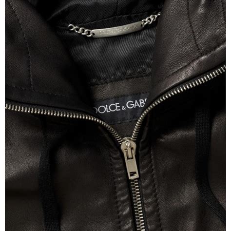 blouson dolce gabbana homme pas cher|Blouson en cuir et tissu en Noir pour homme .